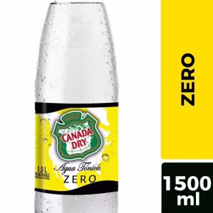 Botella de Agua Tónica Zero de 1,5 litros sobre fondo blanco.