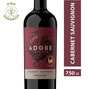 Botella Vino Orgánico Adobe Reserva Cabernet Sauvignon 750 cc